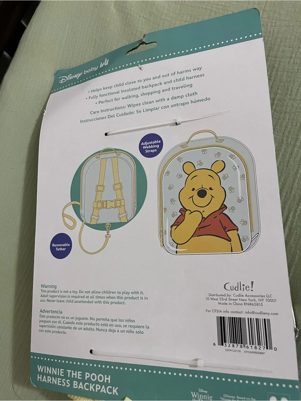 Disney Winnie the Pooh Holographic Backpack with - Yellow & Red